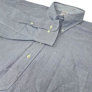 Brooks‎ Brothers Button Down Dress Shirt Large Men's Blue Long Sleeve